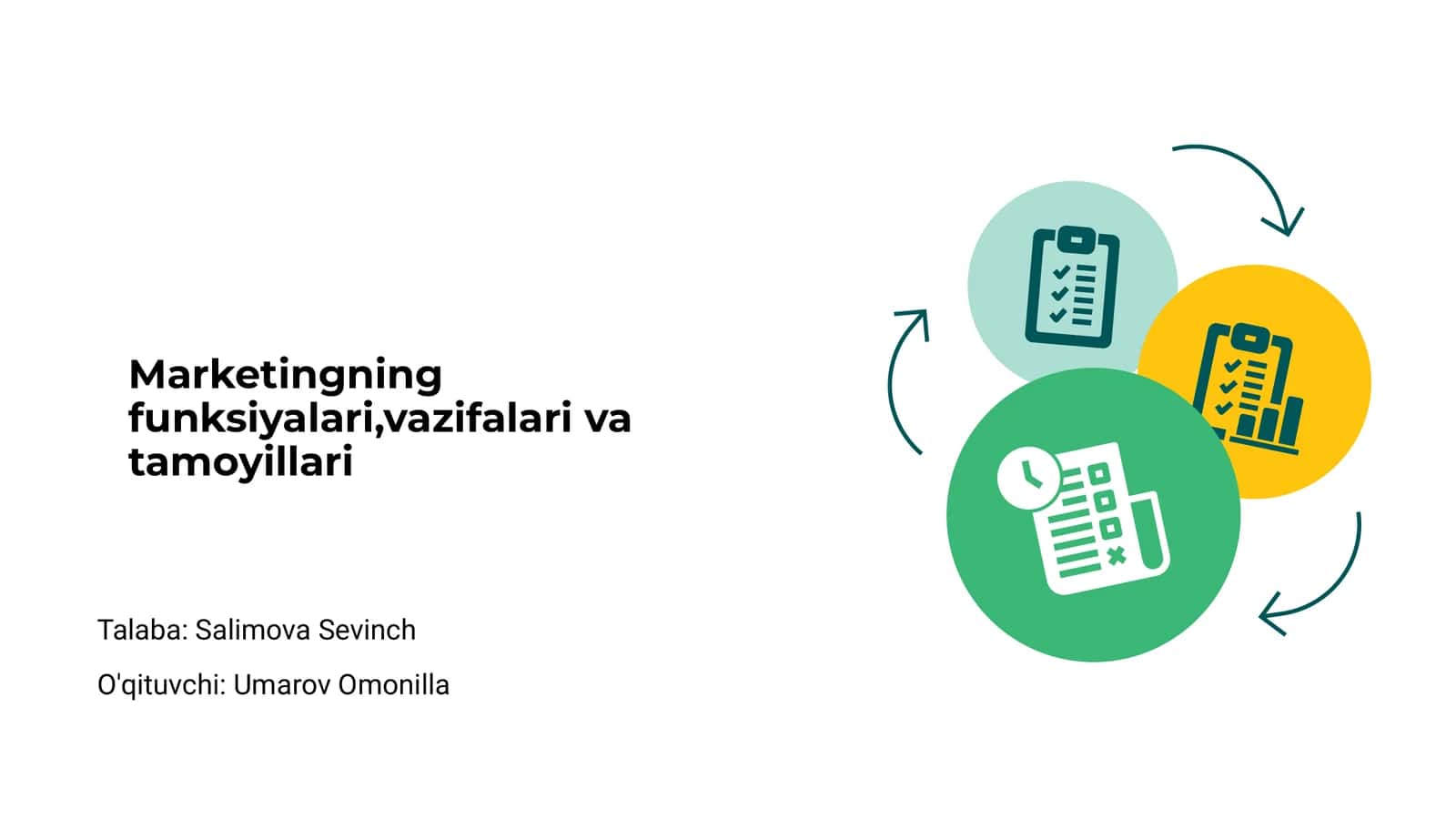 Marketingning funksiyalari,vazifalari va tamoyillari 1