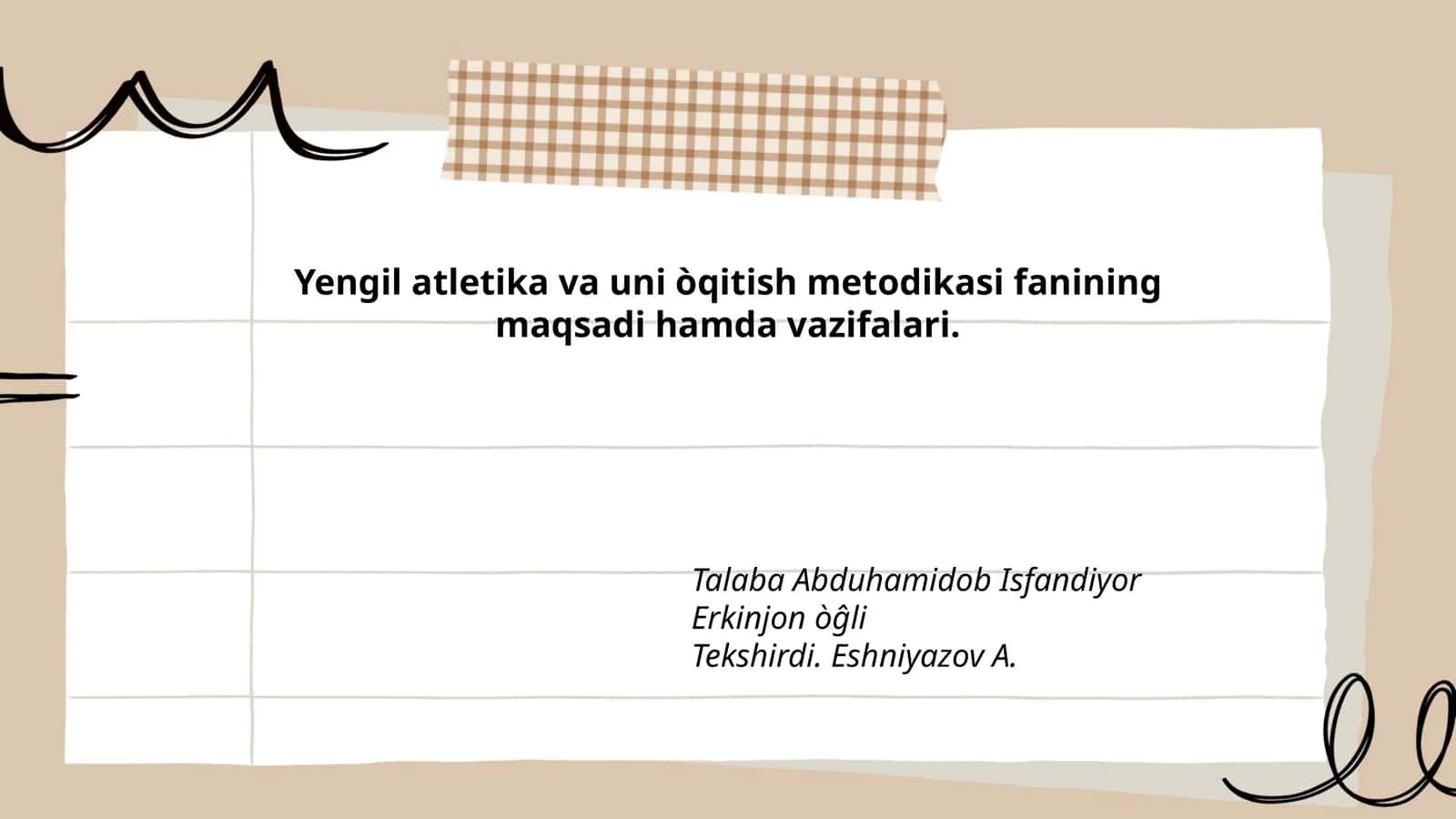 Yengil atletika va uni òqitish metodikasi 1