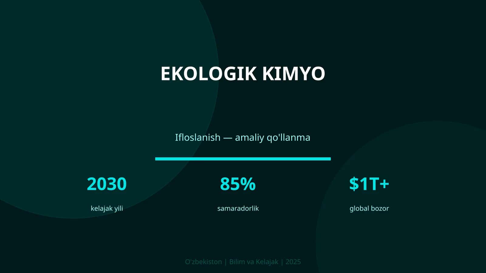 Ekologik kimyo 1