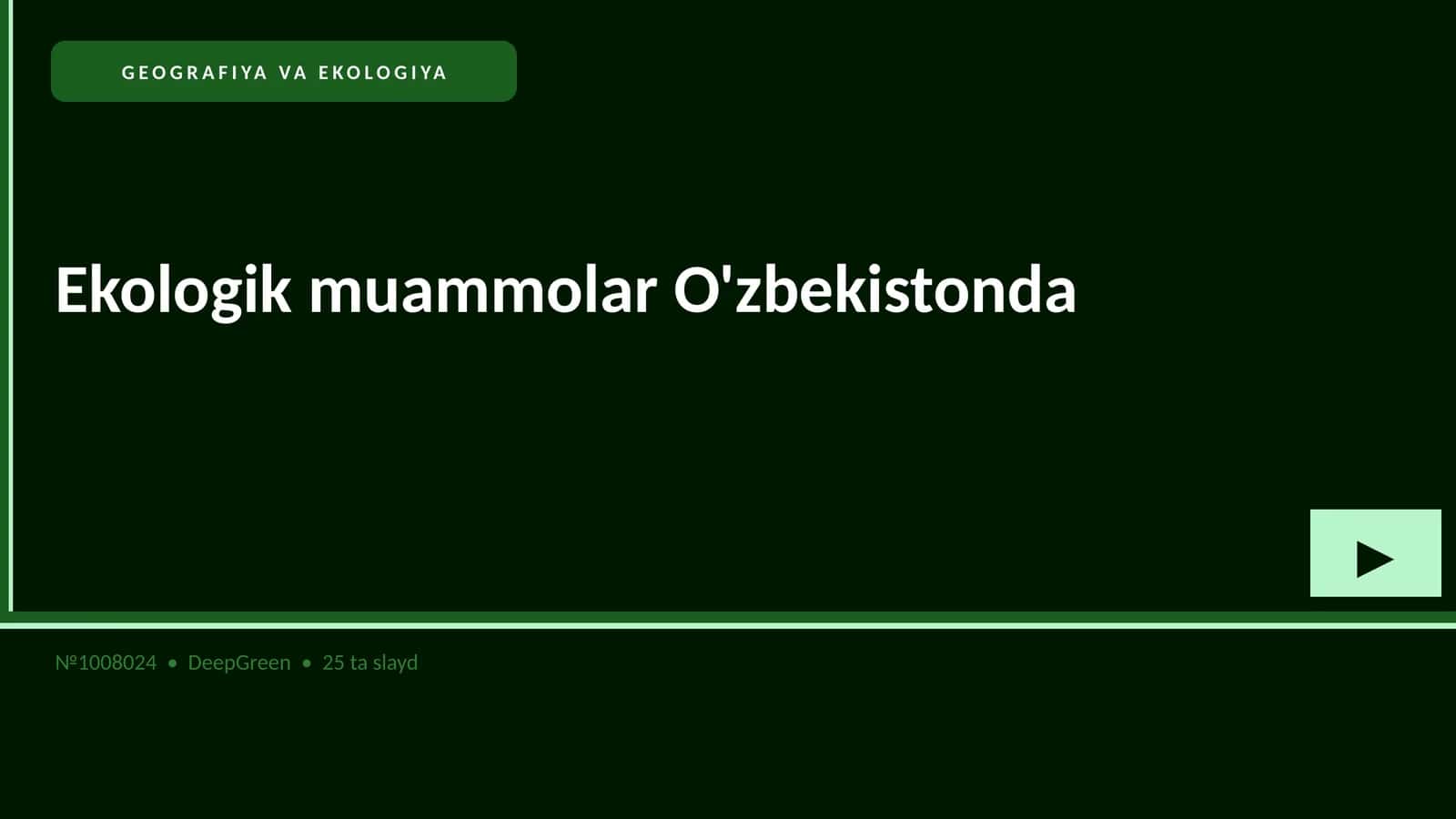 Ekologik muammolar O'zbekistonda 1