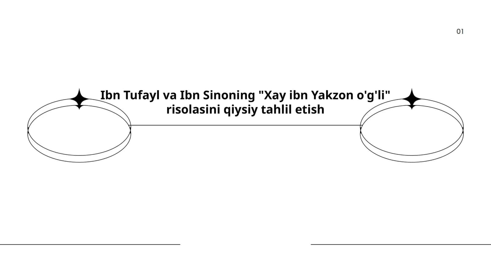 Ibn Tufayl va Ibn Sinoning "Xay ibn Yakzon o'g'li" risolasini qiysiy tahlil etish 1