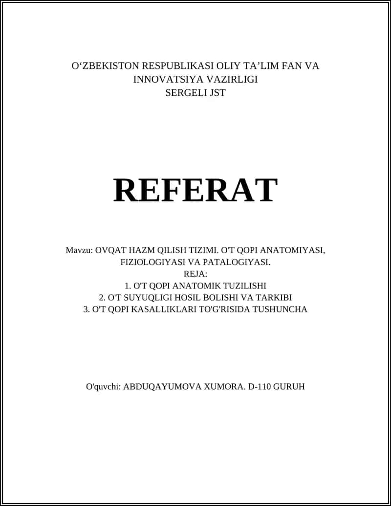 OVQAT HAZM QILISH TIZIMI 1