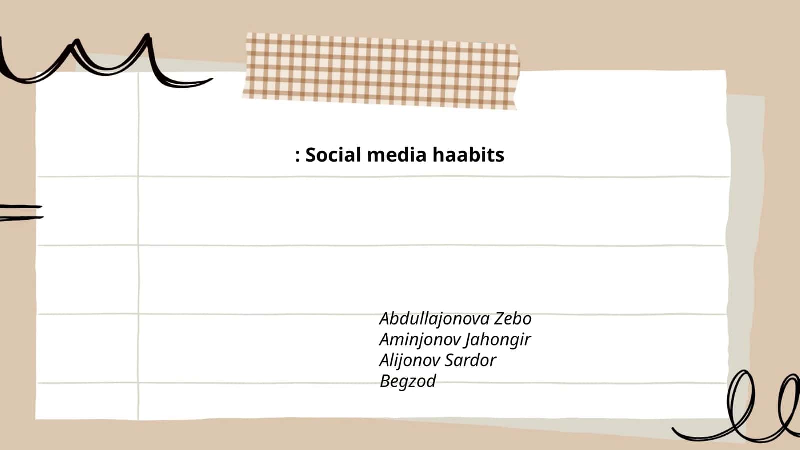 Social media haabits 1