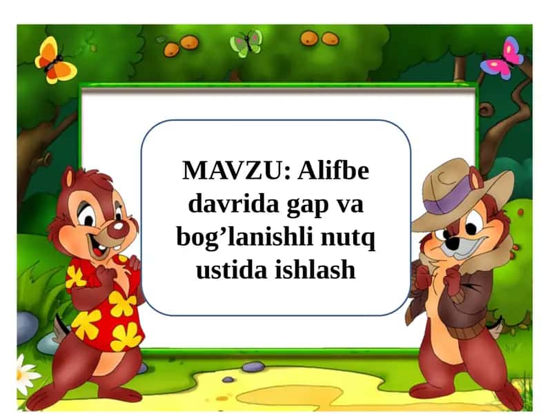 Alifbeda vridagap vabog’lanishli nutq ustida ishlash 1