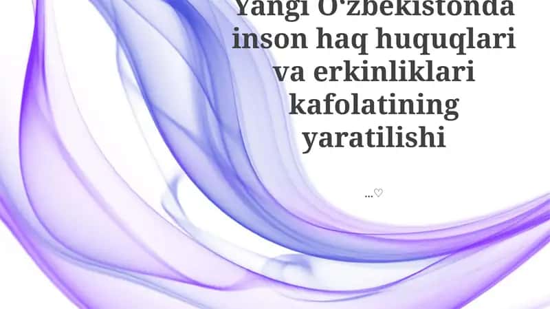 Inson haq huquqlari va erkinliklar 1