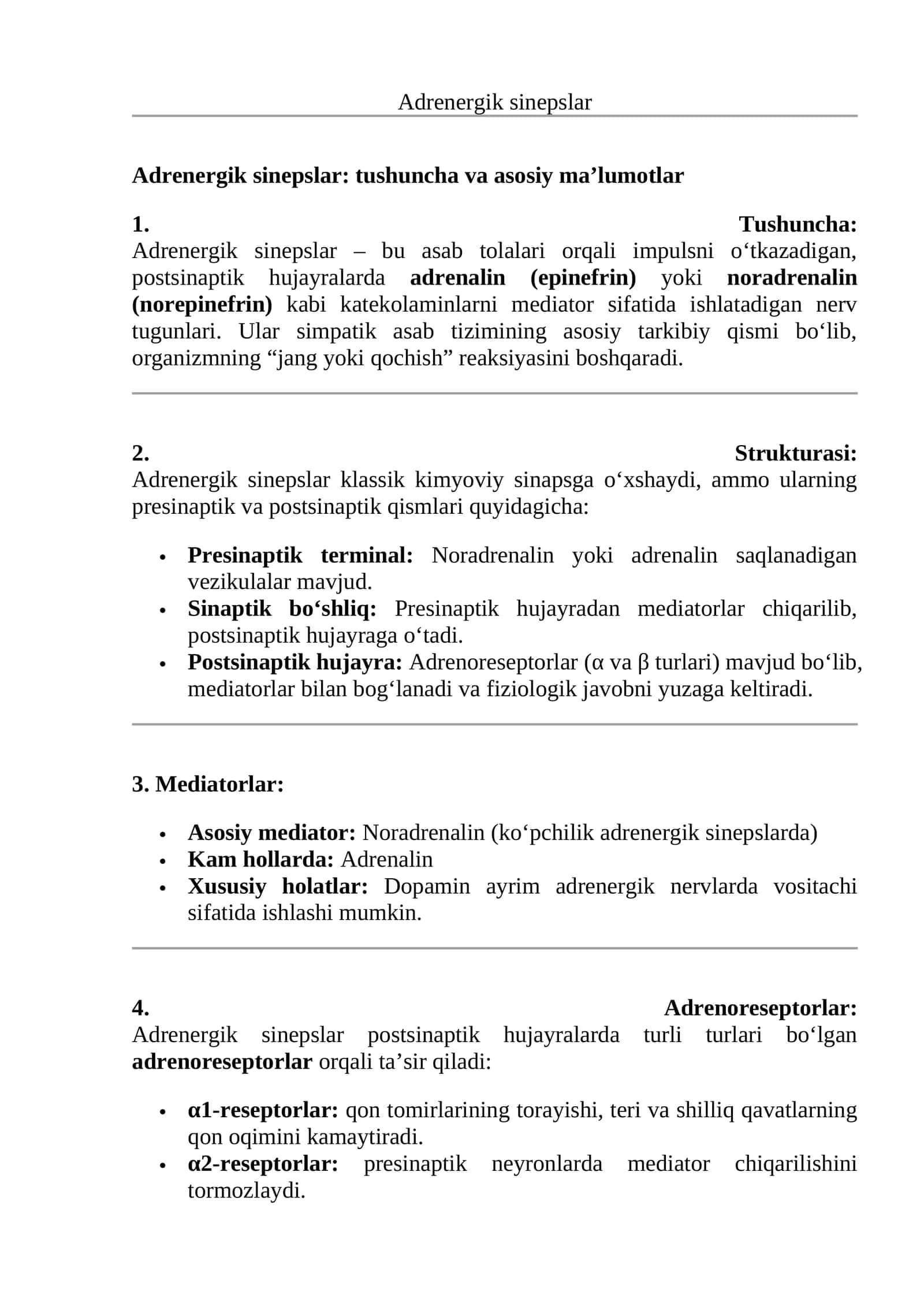 Adrenergik sinepslar 1