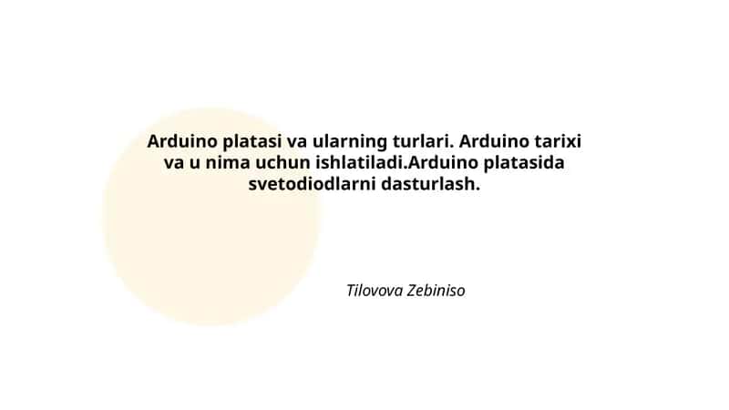 Arduino platasi va ularning turlari 1