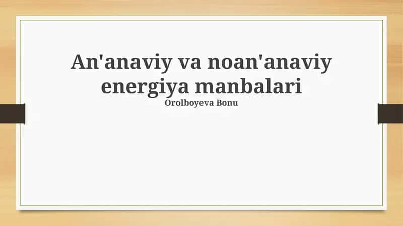 Energiya manbalari 1