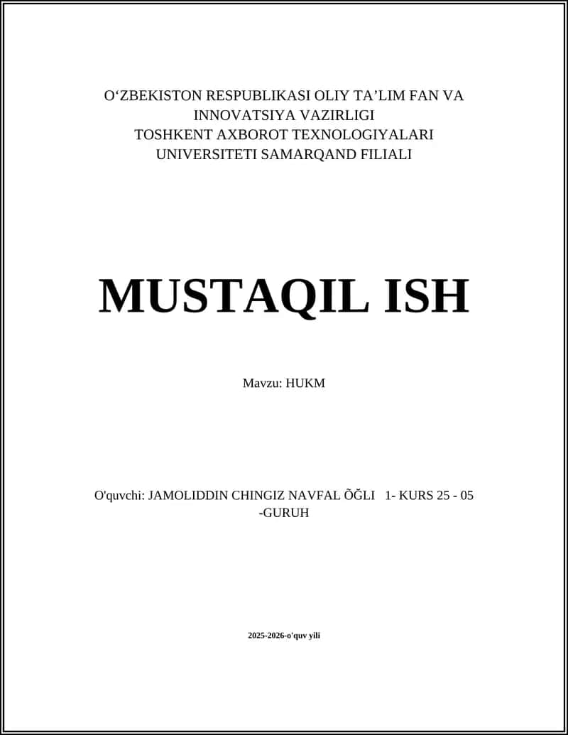 HUKM 1