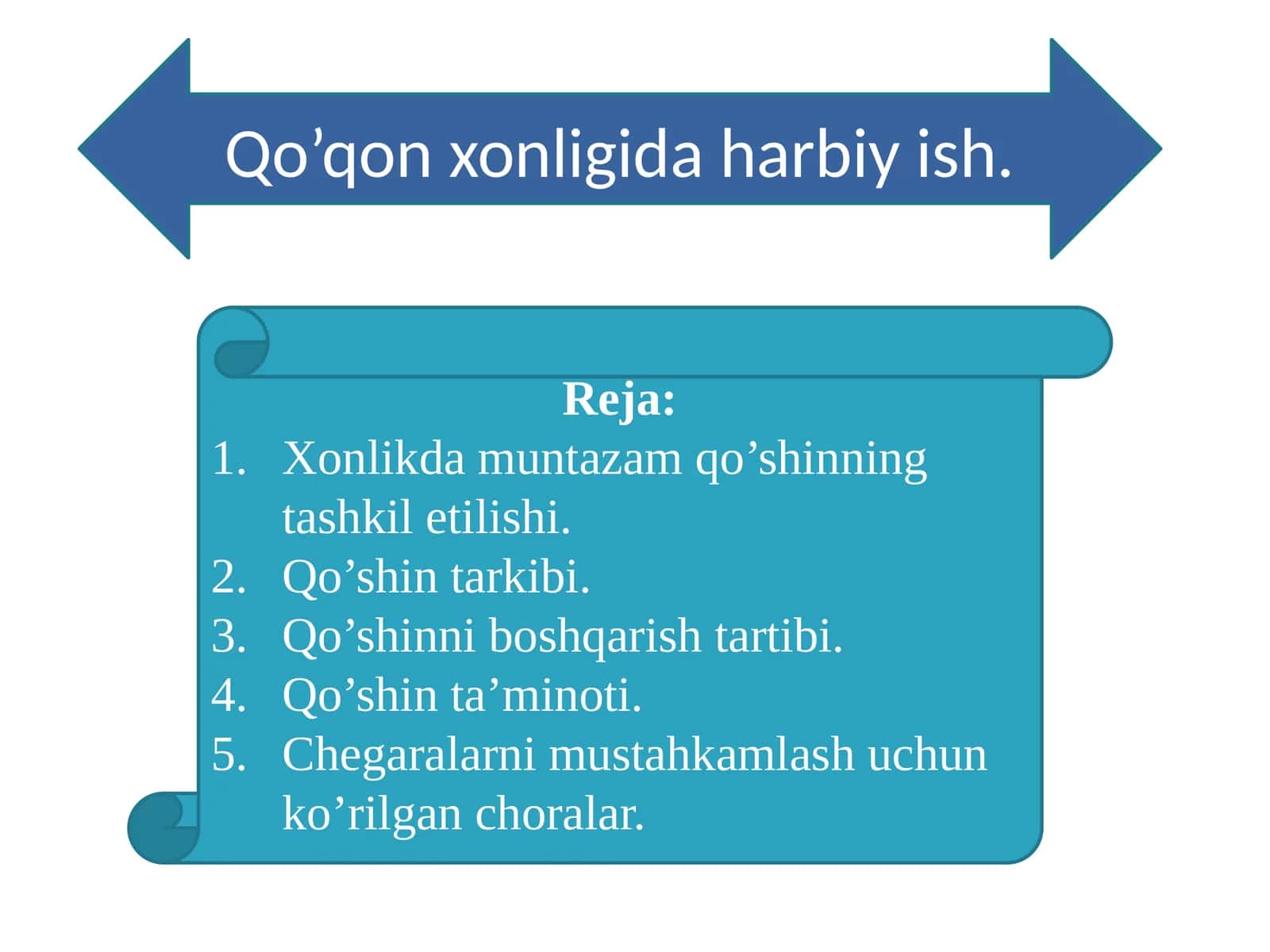 Qo’qonxonligida harbiy ish 1