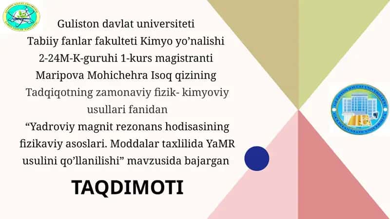 Yadro magnit rezonansi taqdimot 1