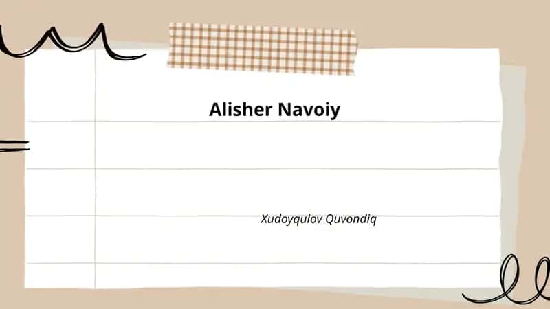 Alisher Navoiy 1
