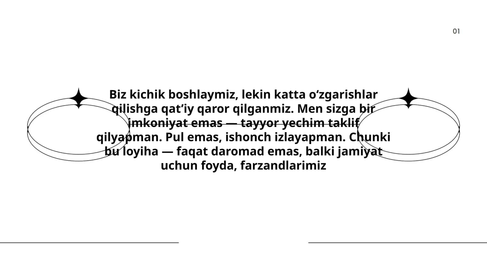 Daromad emas, balki jamiyat uchun foyda 1