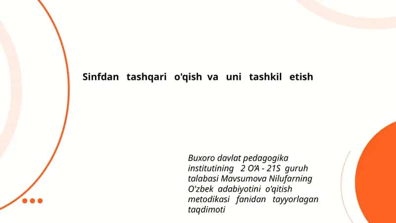 O'zbek adabiyotini o'qitish metodikasi 1
