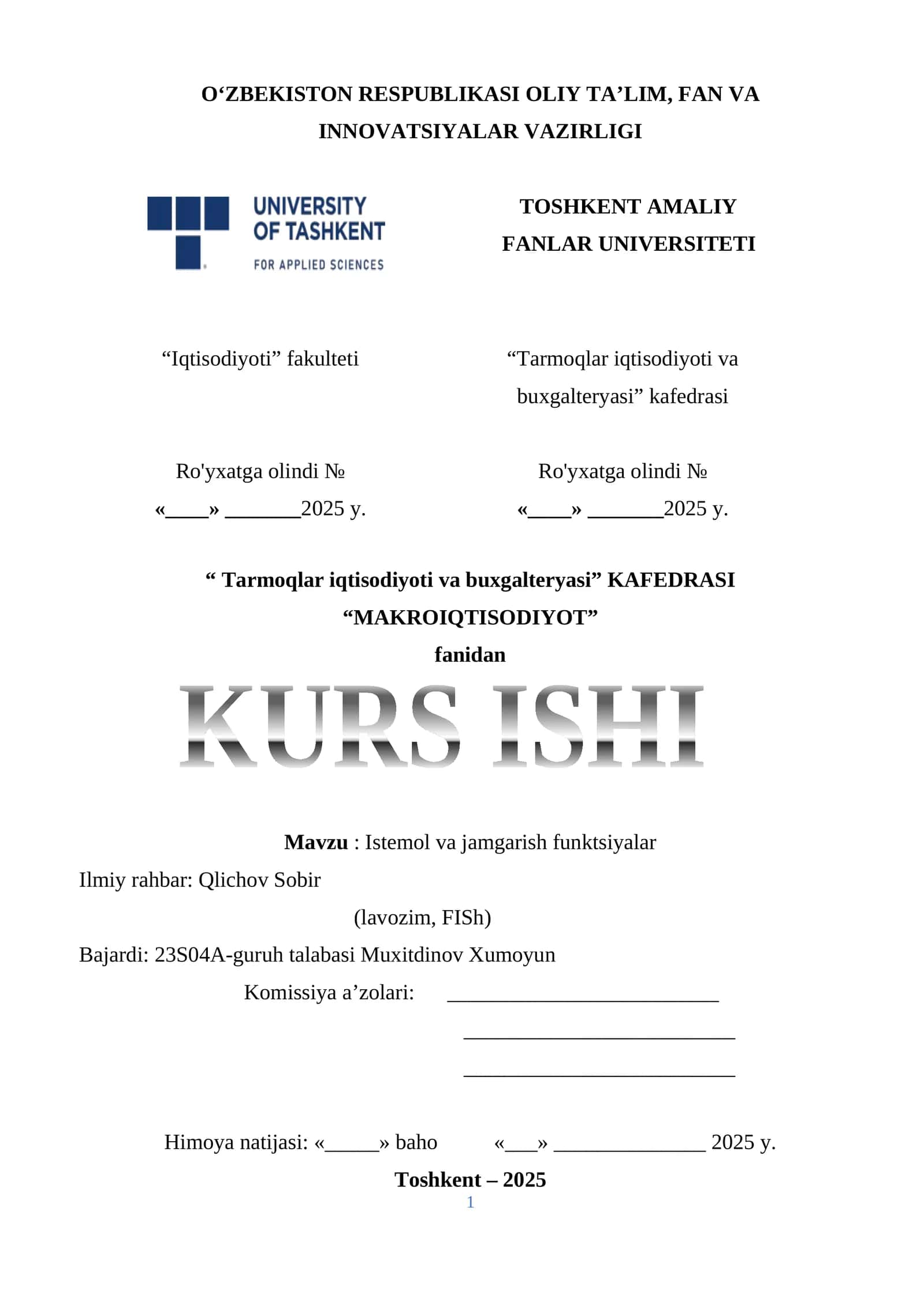 Tarmoqlar iqtisodiyoti va buxgalteryasi 1