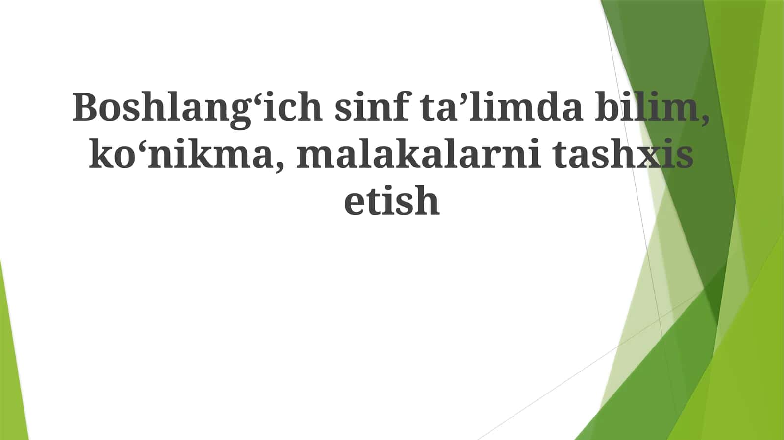 Boshlang'ichsinftaʼlimdabilim 1