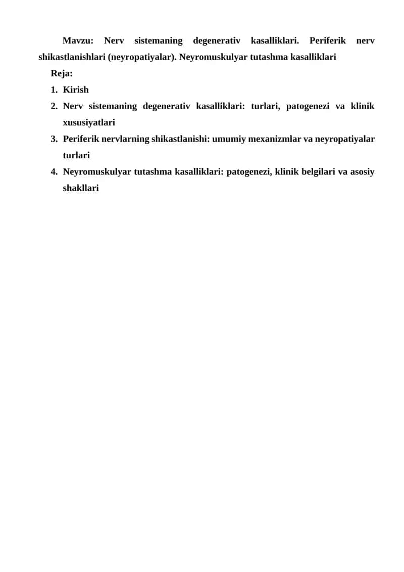 Nerv sistemaning degenerativ kasalliklari 1