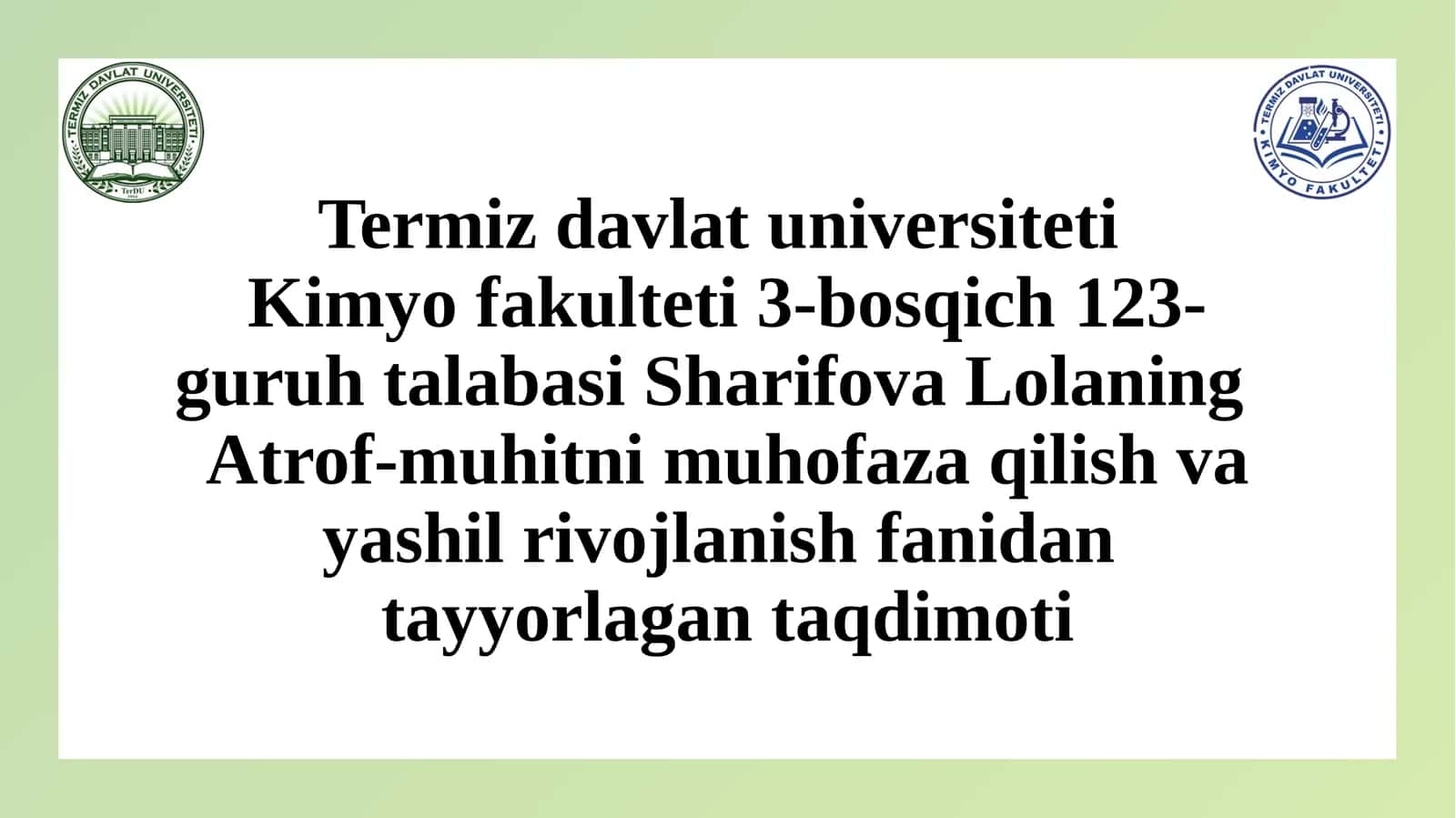 Biosferada moddalar aylanishi: uglerod, azot, kislorod, suv sikllari 1