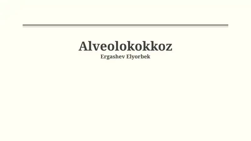 Alveolokokkoz 1