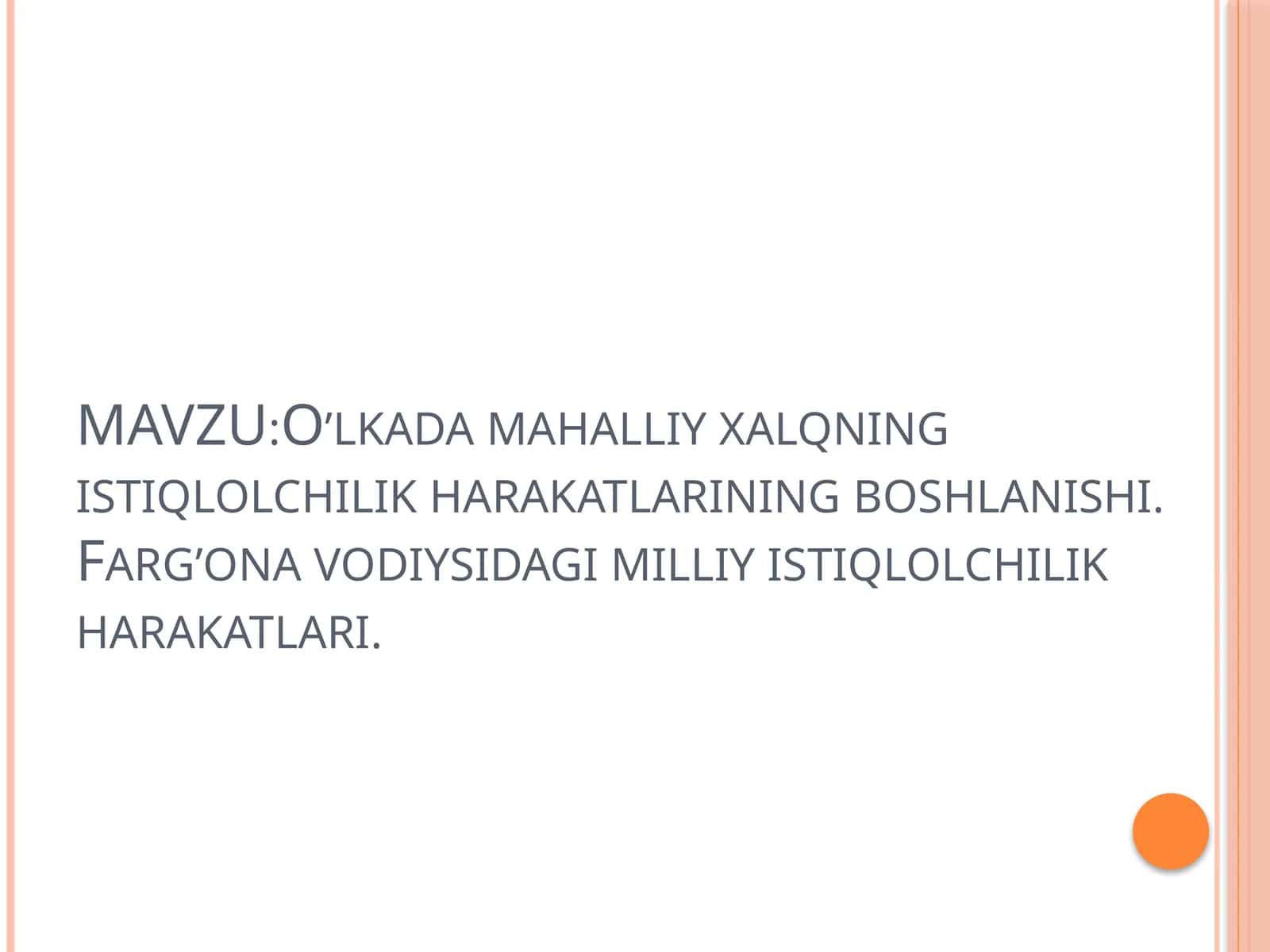 Milliy istiqlolchilik harakatlari 1