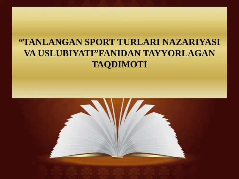 SPORT TIBBIYOTINING VOLEYBOLCHILARGA TA'SIRI 1