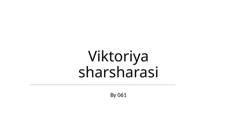 Viktoriya sharsharasi 1