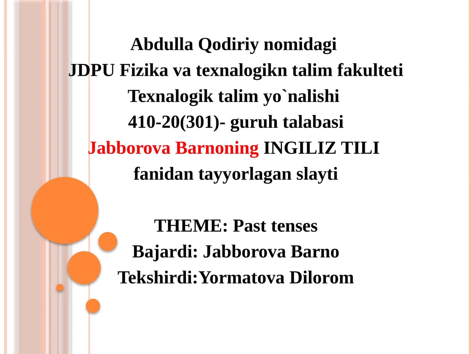 Past tenses 1