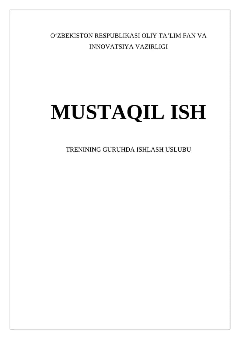 Guruhda ishlash uslubi 1