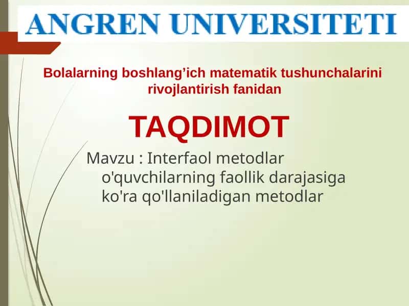 Interfaolmetodlar 1
