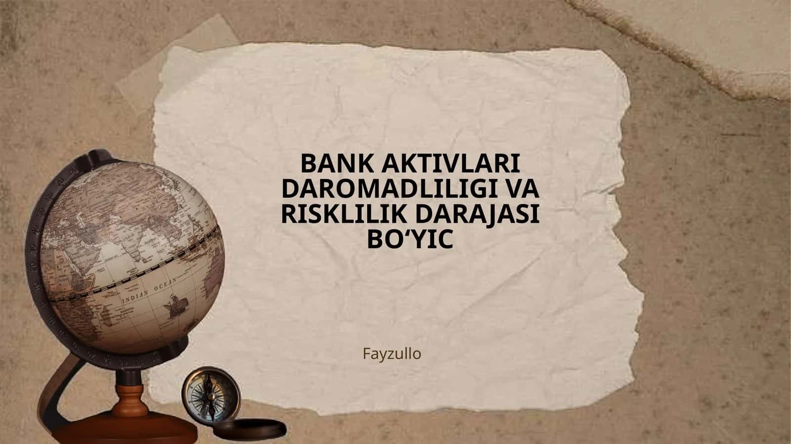 Bank aktivlari daromadliligi va risklari darajasi bo`yicha tahlil 1