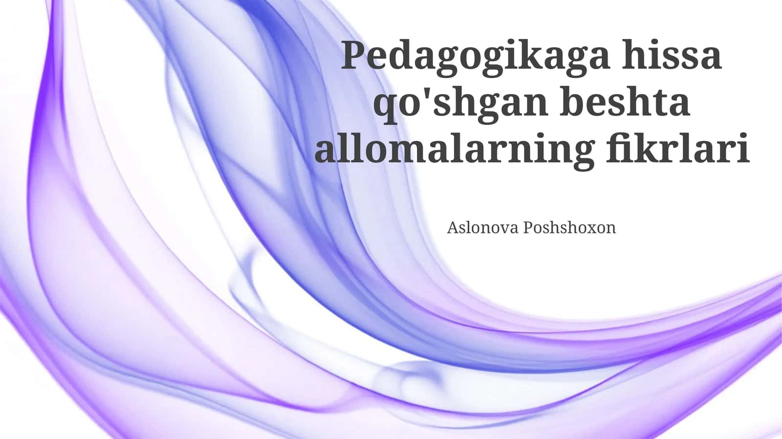 Ta'limdagi yangi yondashuvlar 1