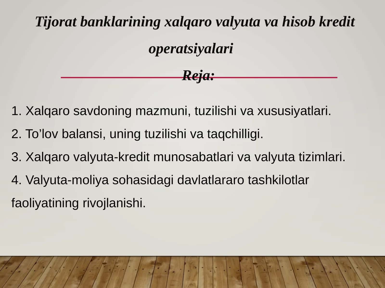 Tijoratbanklarining xalqaro valyuta va hisob-kredit operatsiyalari 1