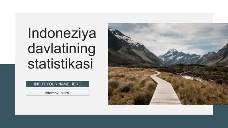 Indoneziya davlatining statistikasi 1
