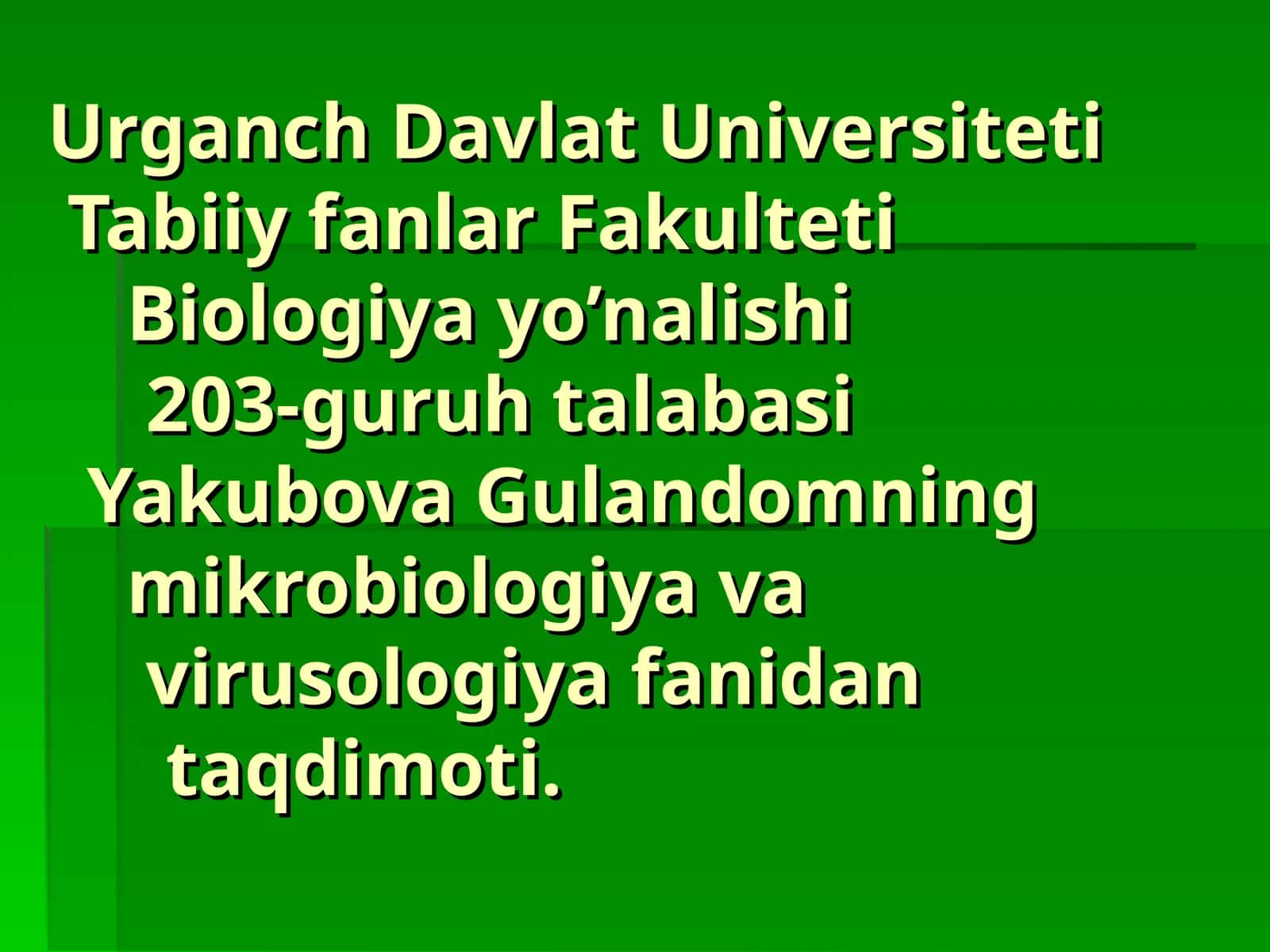 Biologiya yo’nalishi - Sharsimon bakteriyalar morfologiyasi 1