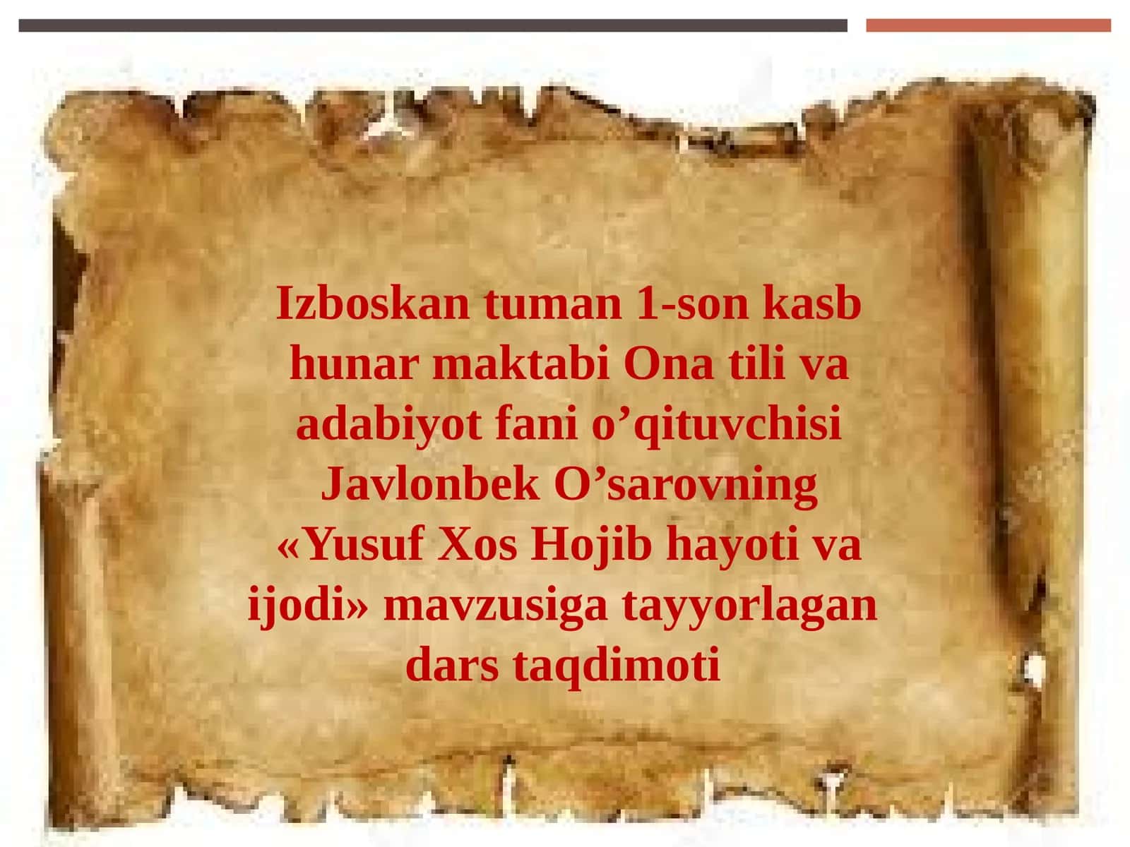 Yusuf Xos Hojib hayoti va ijodi 1