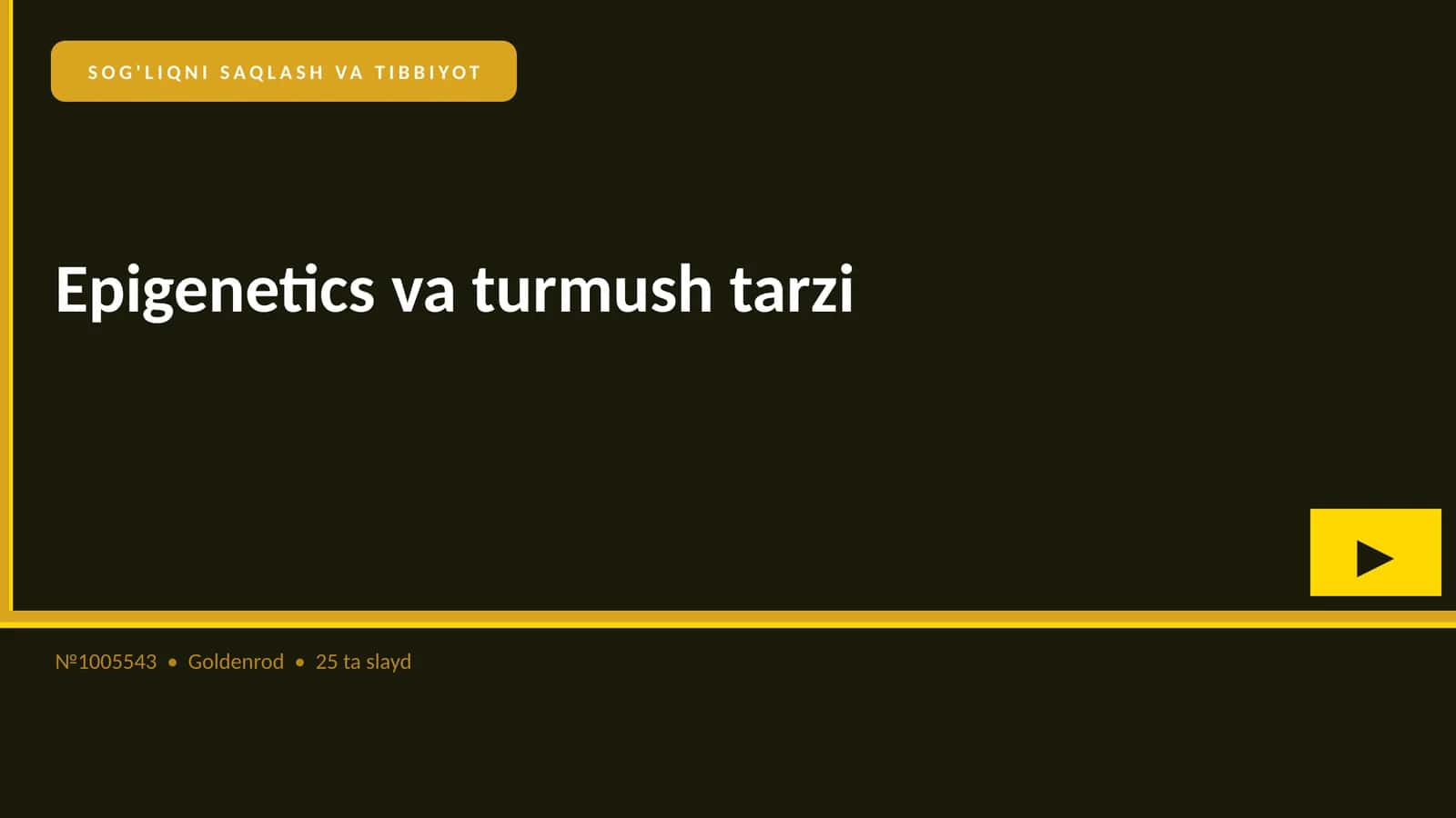 Epigenetics va turmush tarzi 1