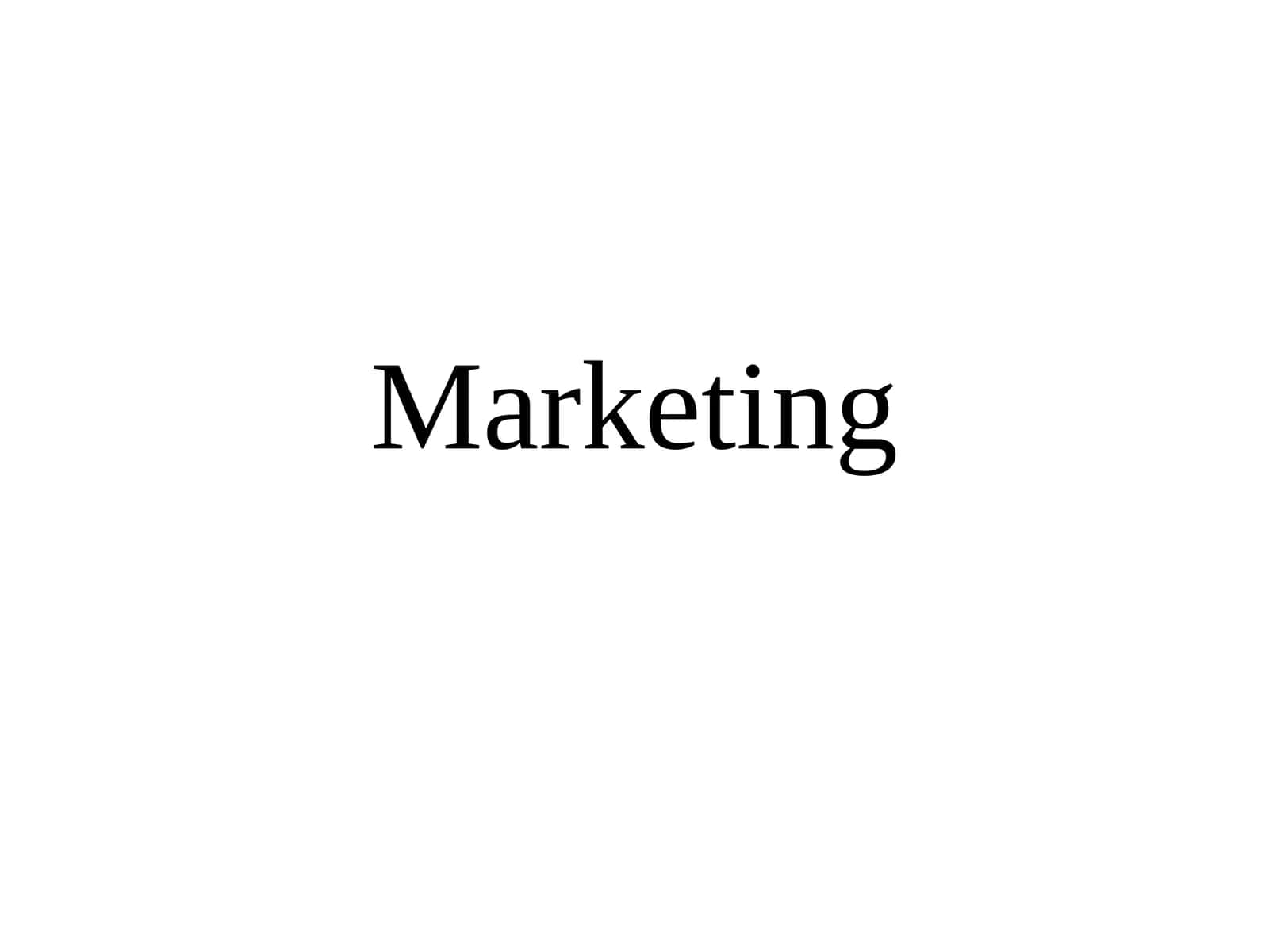 Marketing 1