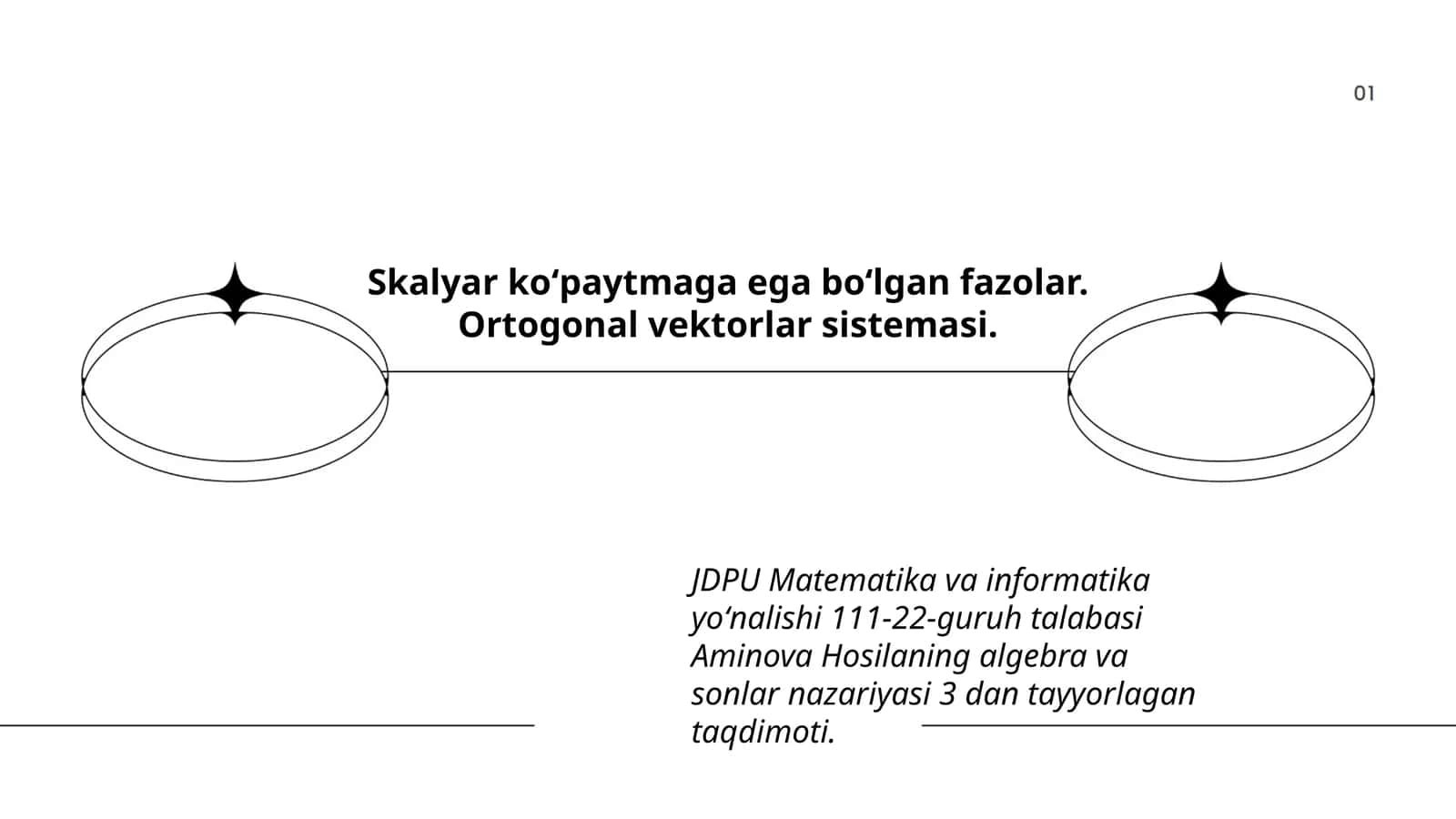 Ortogonal vektorlar sistemasi 1