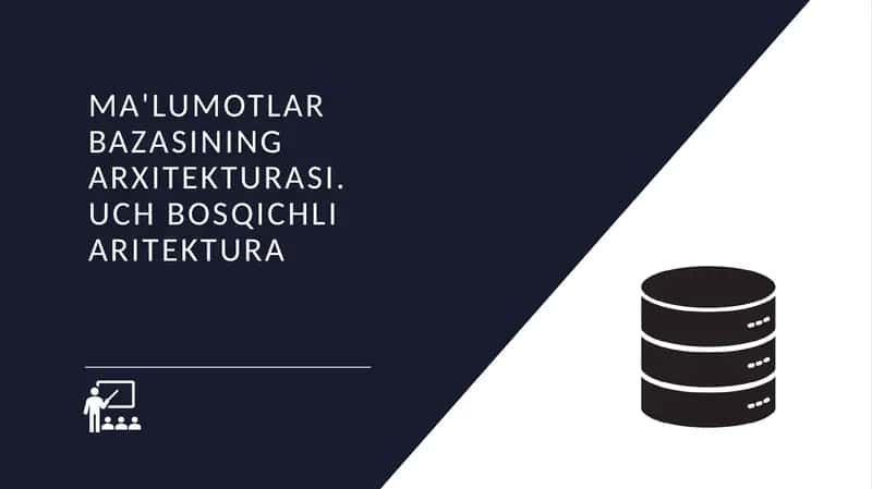 Malumotlar bazasi || Ma'LUMOTLARBAZASINING ARXITEKTURASI.UCH BOSQICHLI ARITEKTURA 1
