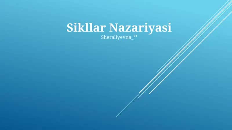 Sikllar Nazariyasi 1