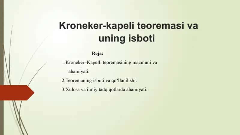 Kroneker-kapeliteoremasivauningisboti 1