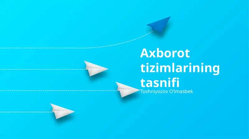 Axborot tizimlarining tasnifi 1