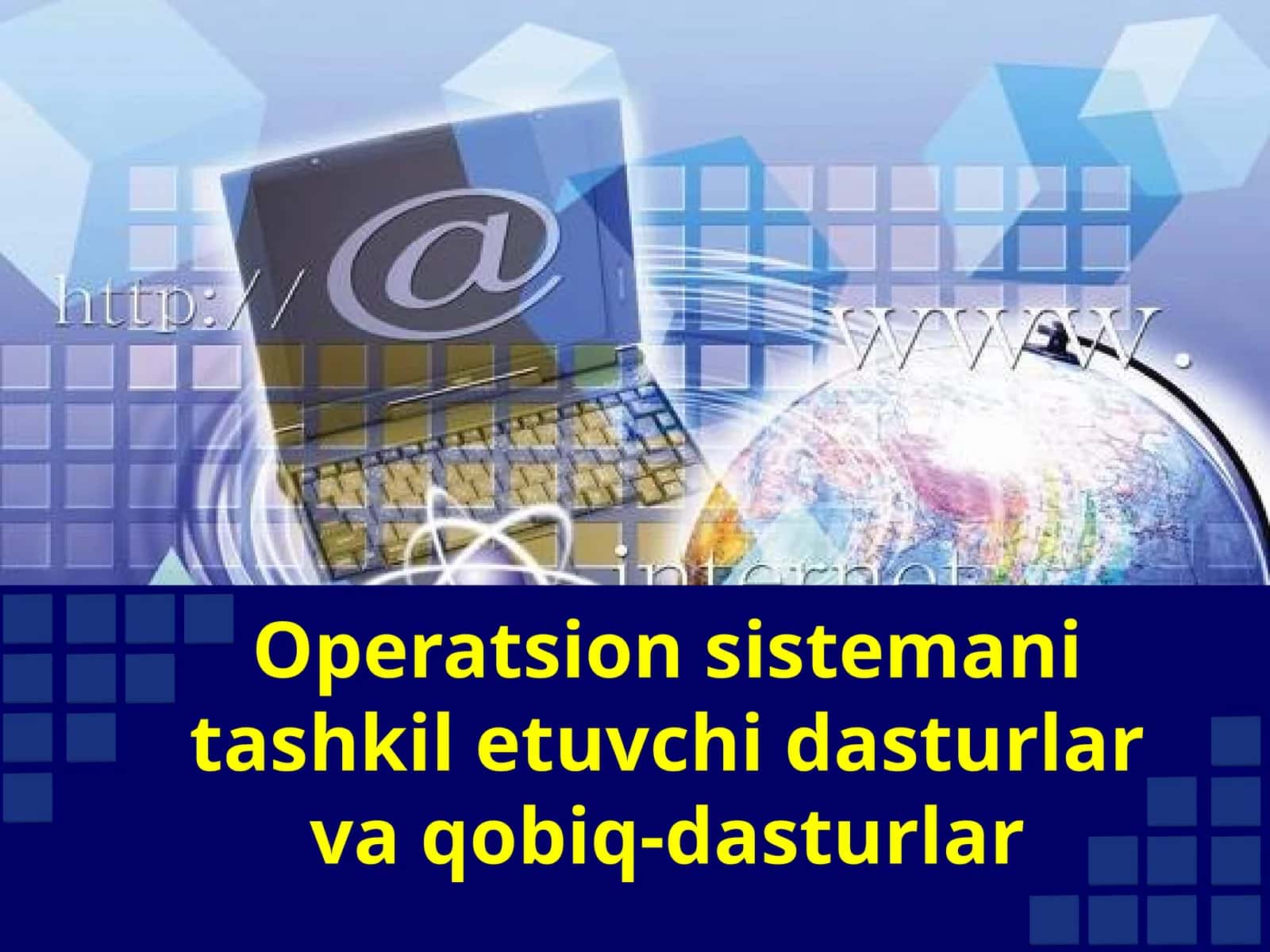 Operatsion sistemani tashkil etuvchi dasturlar va qobiq-dasturlar 1