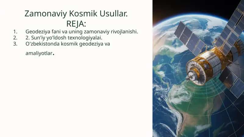 Zamonaviy Kosmik Usullar 1
