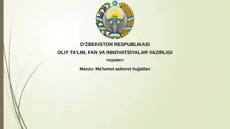 Ma'lumotaxborothujjatlari