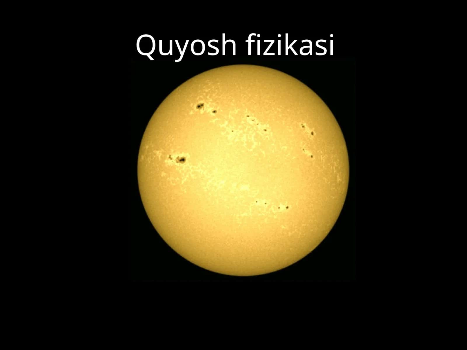 Quyosh fizikasi 1