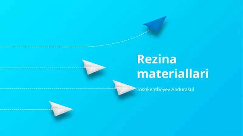 Rezina Materiallar Ishlab Chiqarish Texnologiyalari 1