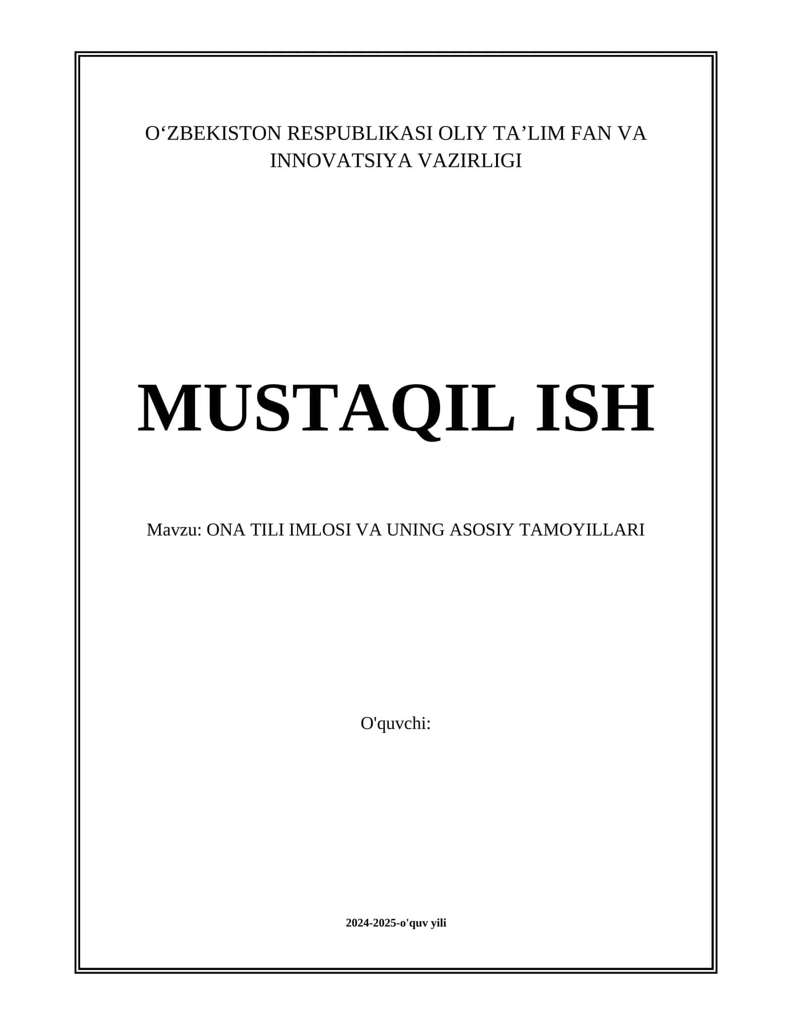 ONA TILI IMLOSI VA UNING ASOSIY TAMOYILLARI 1