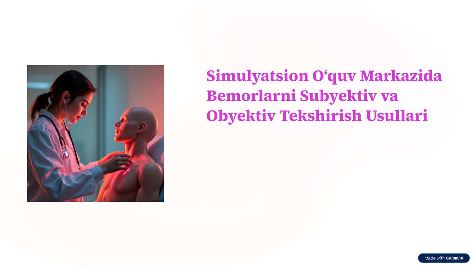 Bemorlarni Subyektiv va Obyektiv Tekshirish Usullari 1