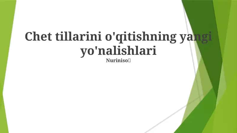 Yangi pedagogik yondashuvlar 1